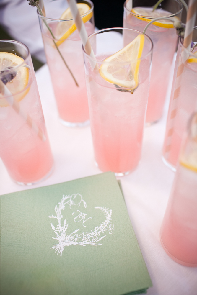 20_romantic-spring-ranch-wedding-cocktail-hour-lavender-lemonade