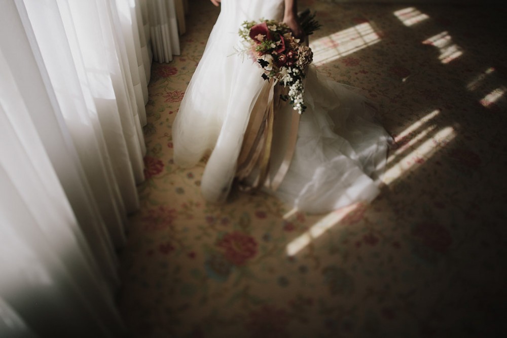 moody-bridal-bouquet-gown