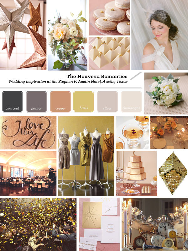 New Years Wedding Inspiration // Gold + Copper Metallics // by The Nouveau Romantics