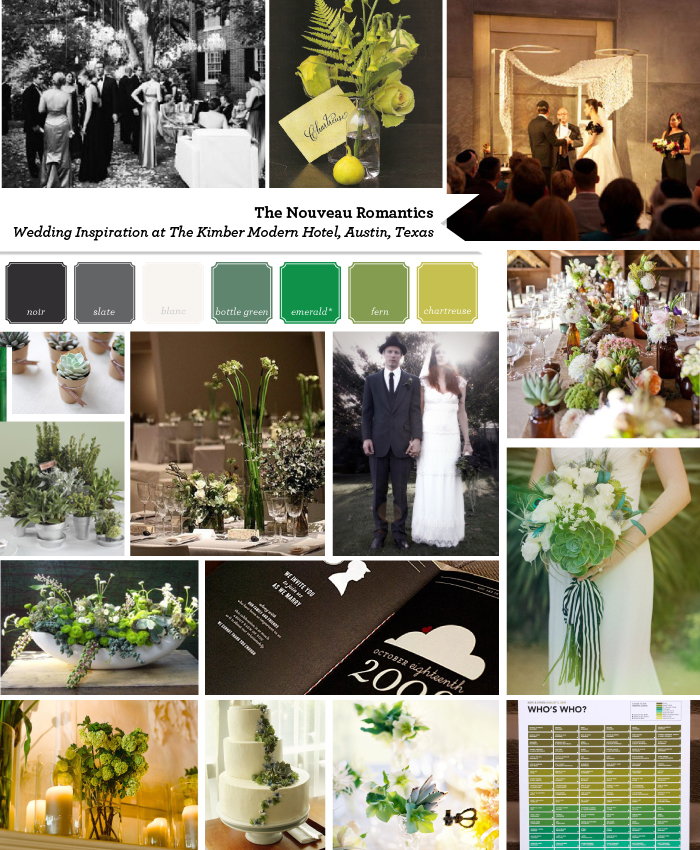 Spring + Summer Wedding Inspiration // Emerald Green // by The Nouveau Romantics