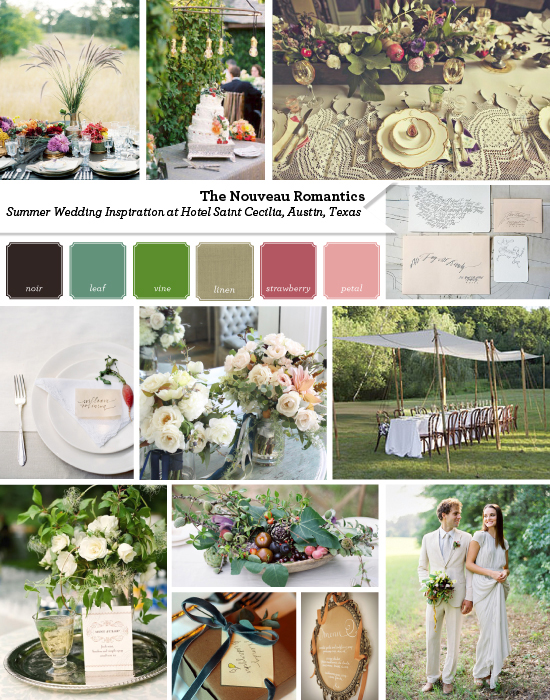 Summer Wedding Inspiration // Pink + Green // by The Nouveau Romantics