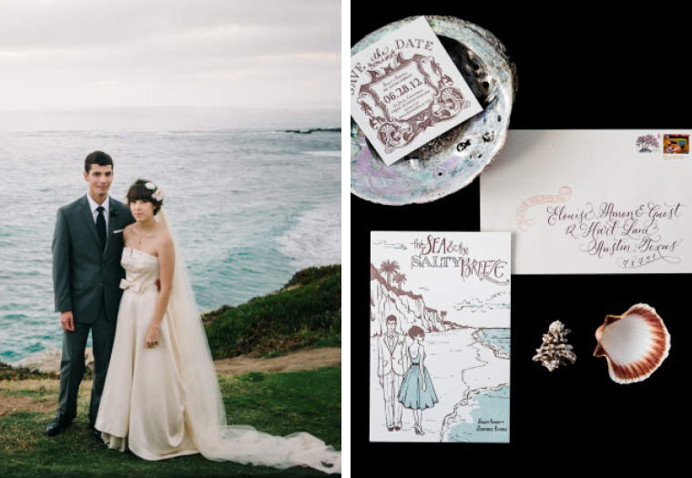 Real Weddings // By the Sea in San Diego // Florals by The Nouveau Romantics