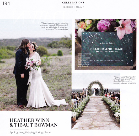 Martha Stewart Weddings Feature // Spring 2014 // The Nouveau Romantics // Austin Wedding Planning and Event Design Studio