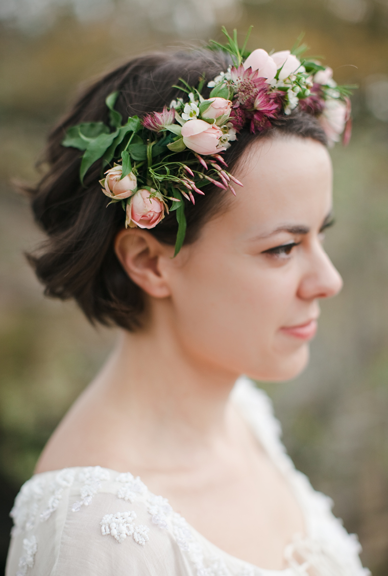 Bridal Flower Crown with Jasmine // by The Nouveau Romantics