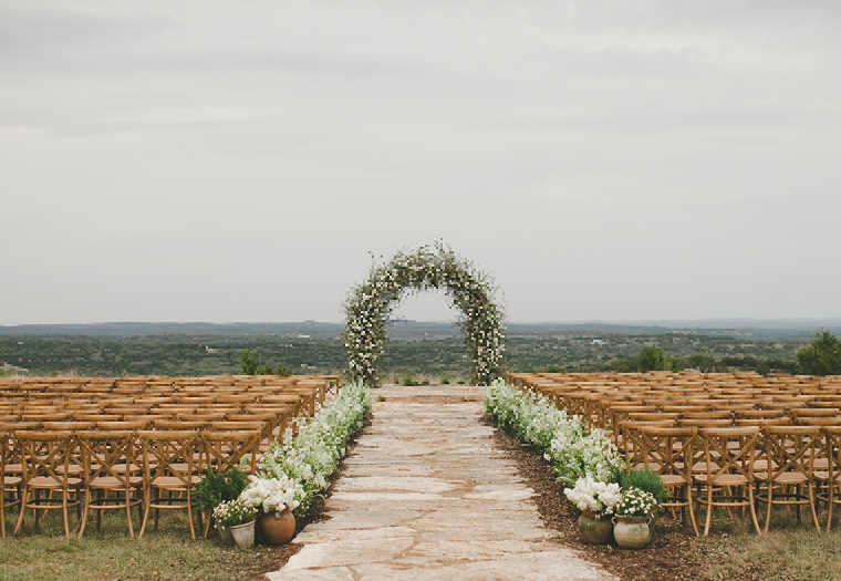 Bohemian Black-Tie Texas Ranch Wedding Ceremony // by The Nouveau Romantics