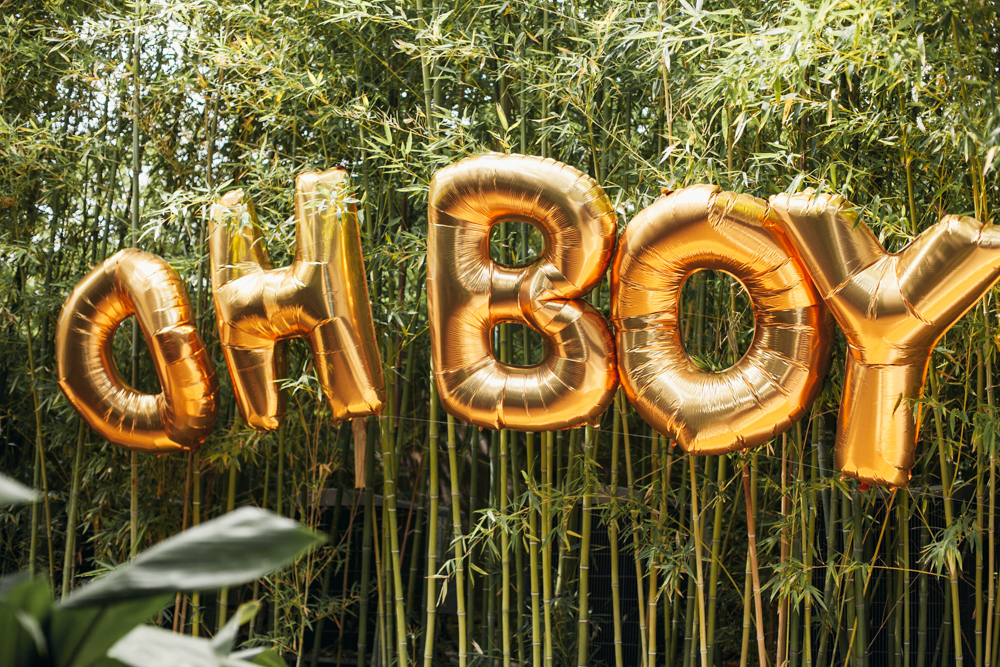 outdoor Austin baby shower on 100 layer cakelet