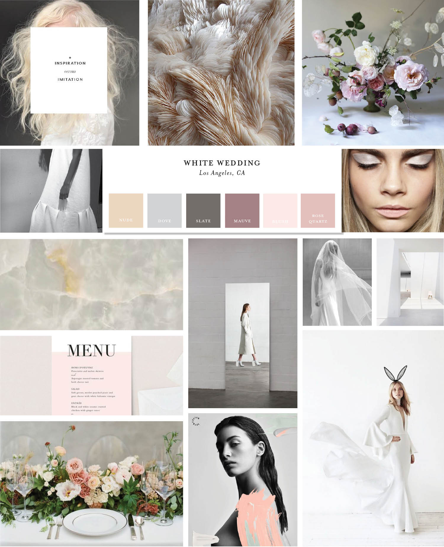Modern White City Wedding Inspiration by Design and Wedding Planning Experts The Nouveau Romantics