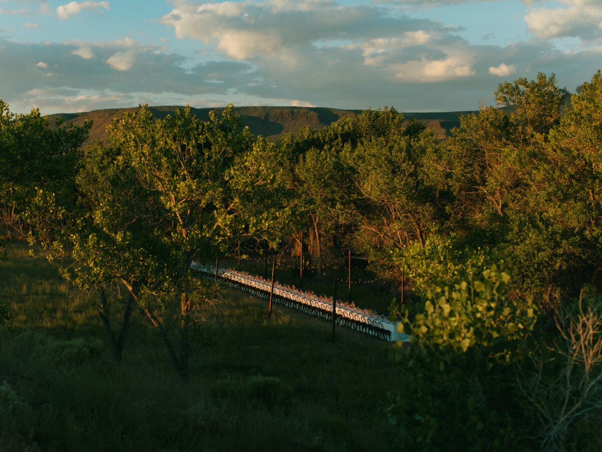 Santa Fe Wedding Venues: private property abounds, and is perfect for a dinner under the stars for a wedding reception.